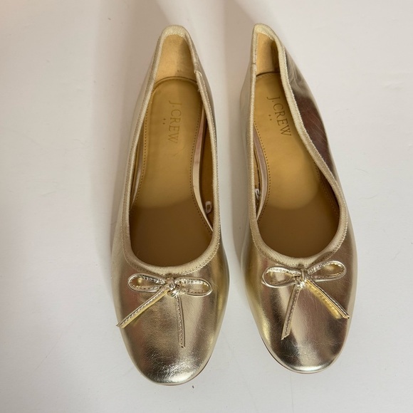 J. Crew Women's Gold Ballet Flats - Picture 1 of 7